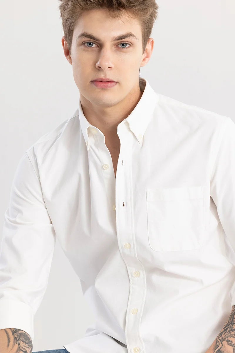 سنيتش قميص شيرتولو أبيض سادة - Image 4